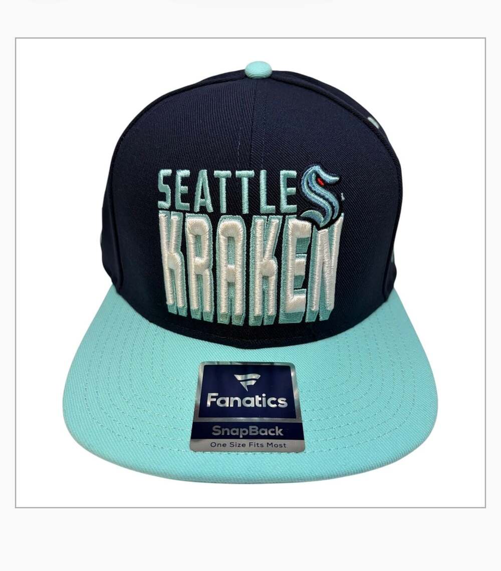 Fanatics Seattle Kraken Navy/Blue Heritage Retro Two-Tone Snapback Hat